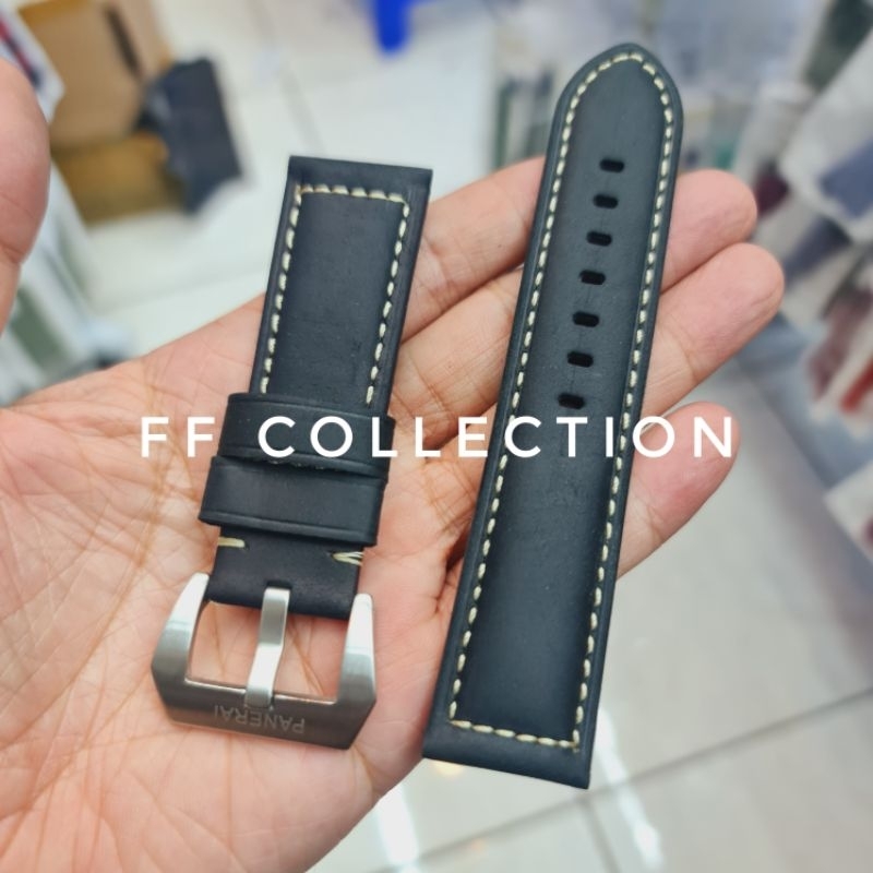 FF COLLECTION HANDMADE STRAP TALI JAM TANGAN PANERAI KULIT SAPI KWALITAS ORIGINAL  LUMINOR 22MM 24MM