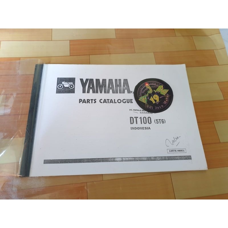 Buku Part Catalog Katalog Copian Yamaha DT100 DT 100
