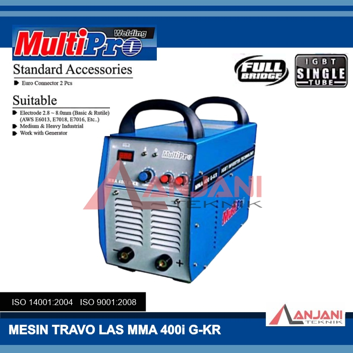 MULTIPRO MMA 400 i G-KR MESIN TRAVO LAS LISTRIK DC IGBT INVERTER SMAW MMA400i G-KR / MMA 400i G-KR /