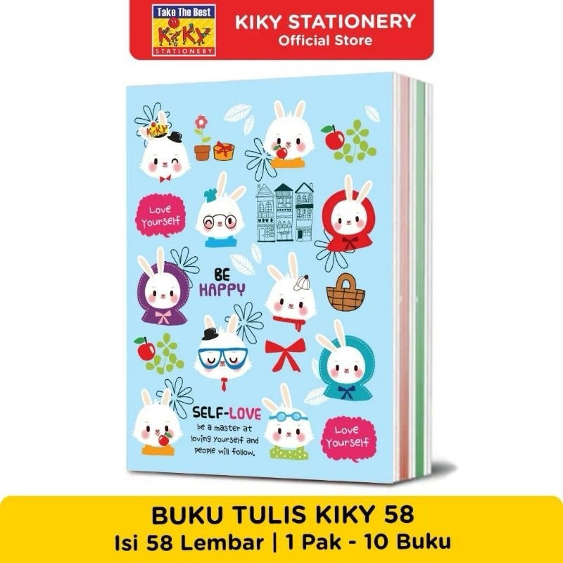 

KIKY Buku Tulis isi 58 LEMBAR Termurah! Best Seller / Buku Tulis Sekolah Kiky Berkualitas isi 58 Lembar 10 Buku / Buku Tulis Kiky Warna isi 10 buku