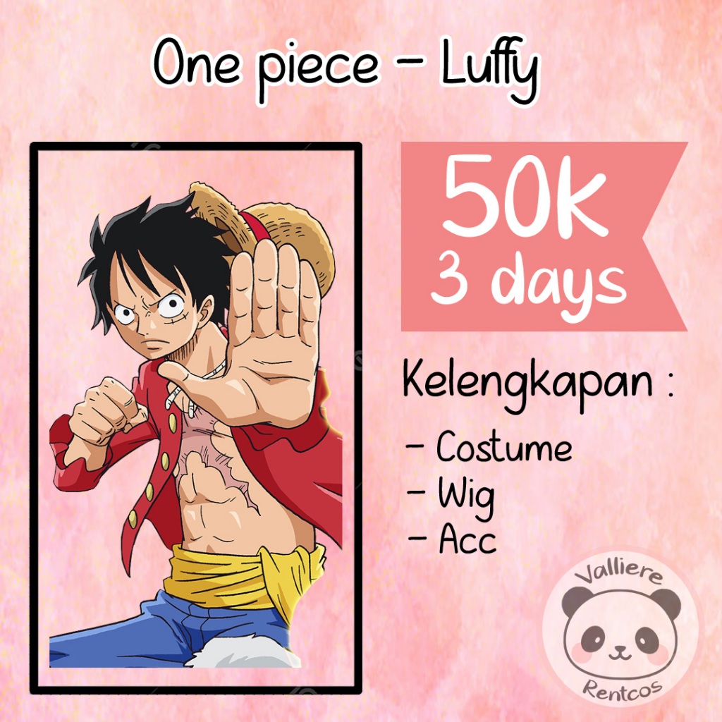Rental kostum one piece luffy