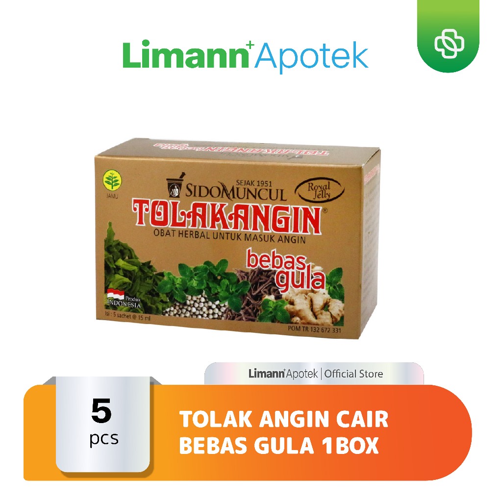 Tolak Angin Cair Bebas Gula 15ml (5 sachet)