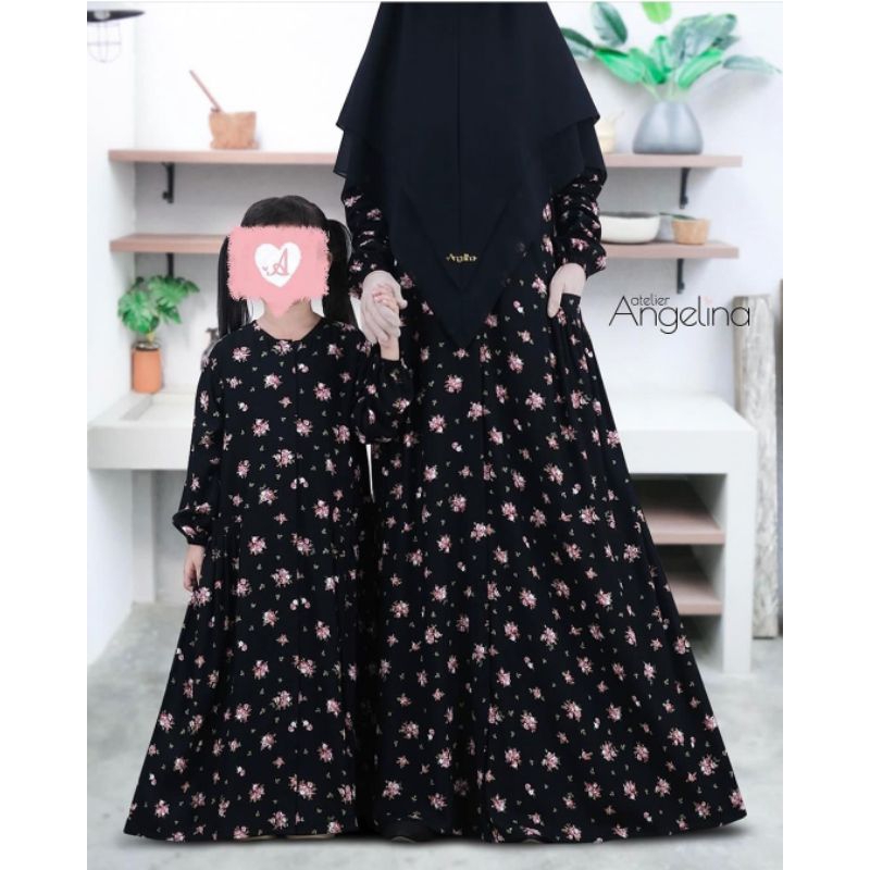 CELINE & LITTLE CELINE MAIDEN'S BLUSH BLACK ATELIER ANGELINA