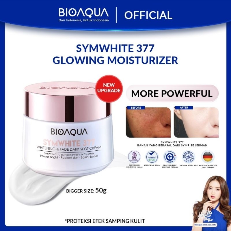 BIOAQUA Moisturizer SymWhite 377 Cream Pemutih Wajah 50g Krim Penghilang Flek Hitam Di Wajah Whiteni