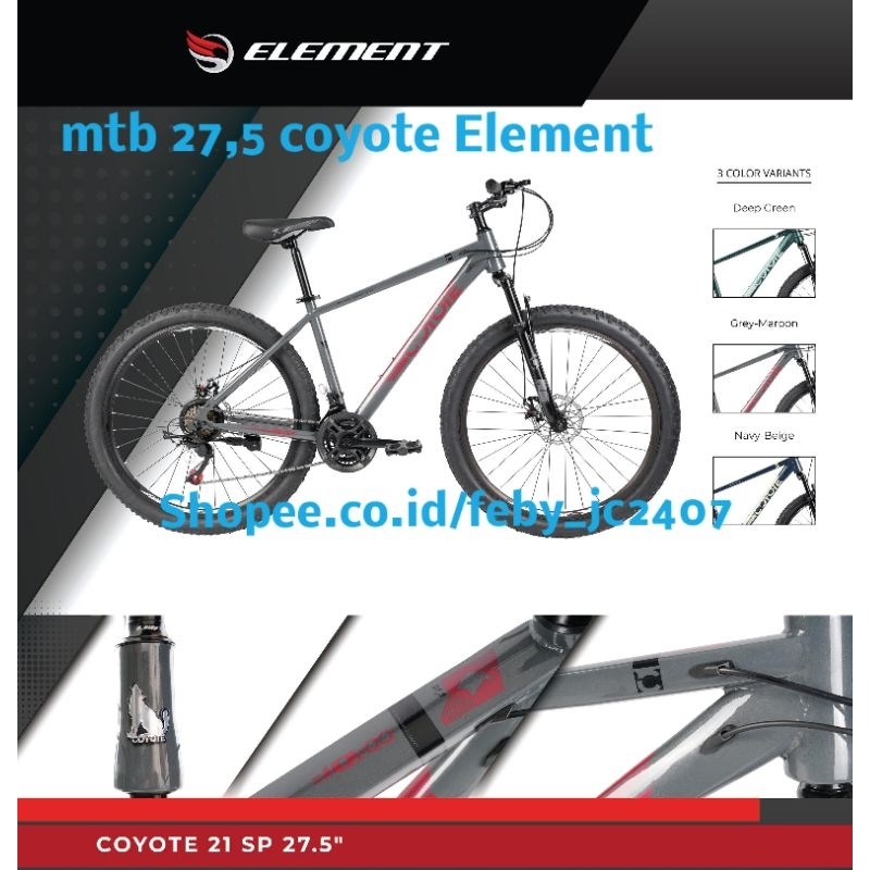 Sepeda MTB sepeda gunung Coyote Element 27,5 inch