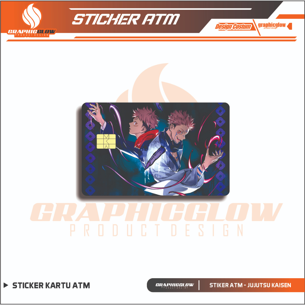 

JUJUTSU KAISEN STIKER PELINDUNG KARTU SKIN CARD ATM SIM KTP E-MONEY STICKER LEM KUAT ANTI GORES