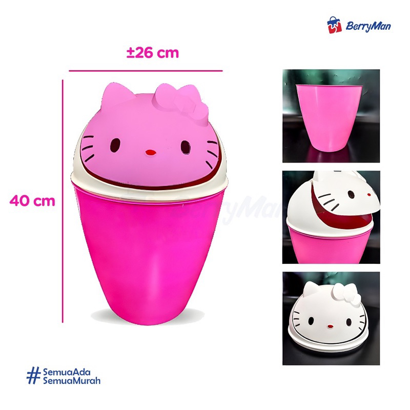 TEMPAT SAMPAH Karakter Jumbo - Tempat Sampah Lucu 10 Liter - Hello Kitty