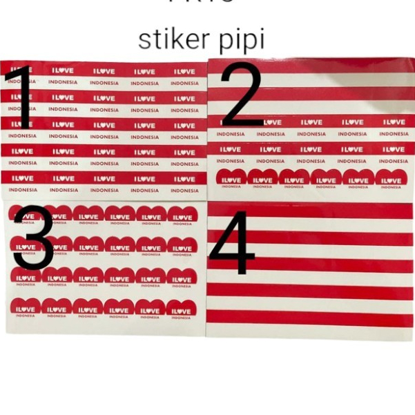 

Sticker Pipi Dirgahayu | Stiker Pipi Bendera Merah Putih