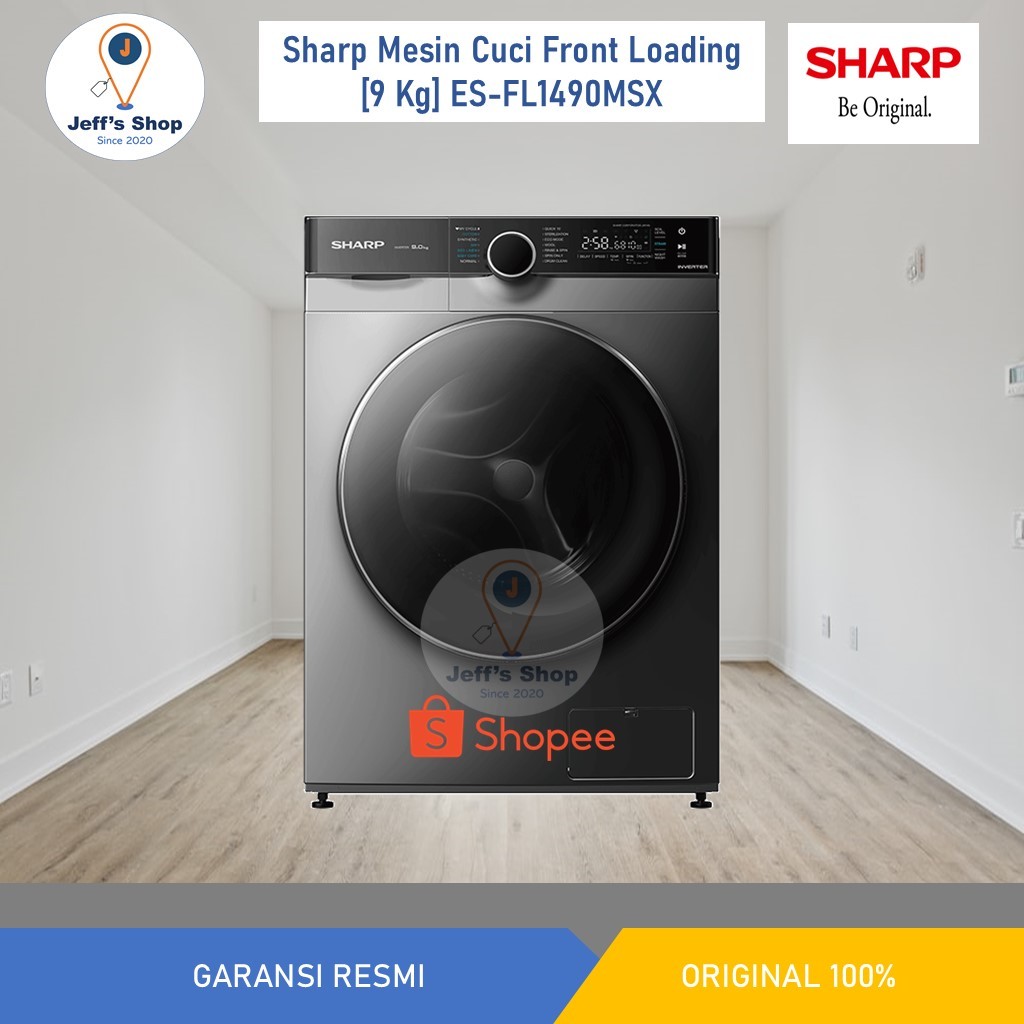 Sharp Mesin Cuci Front Loading [9 Kg] ES FL1490MSX