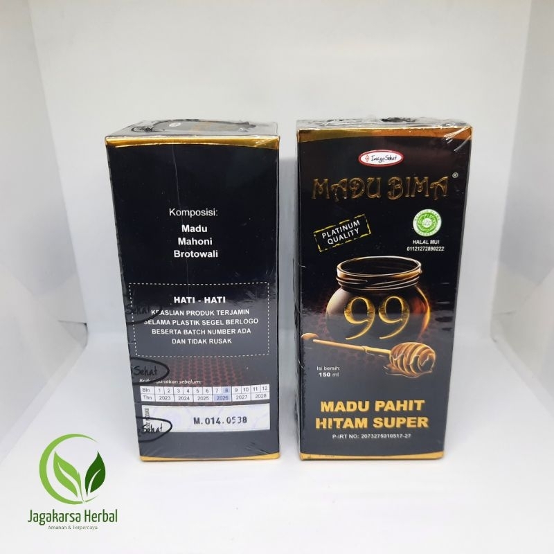 Madu Bima 99 Madu Hitam Pahit Super | Madu Bima 99 100% Original isi 150 ml