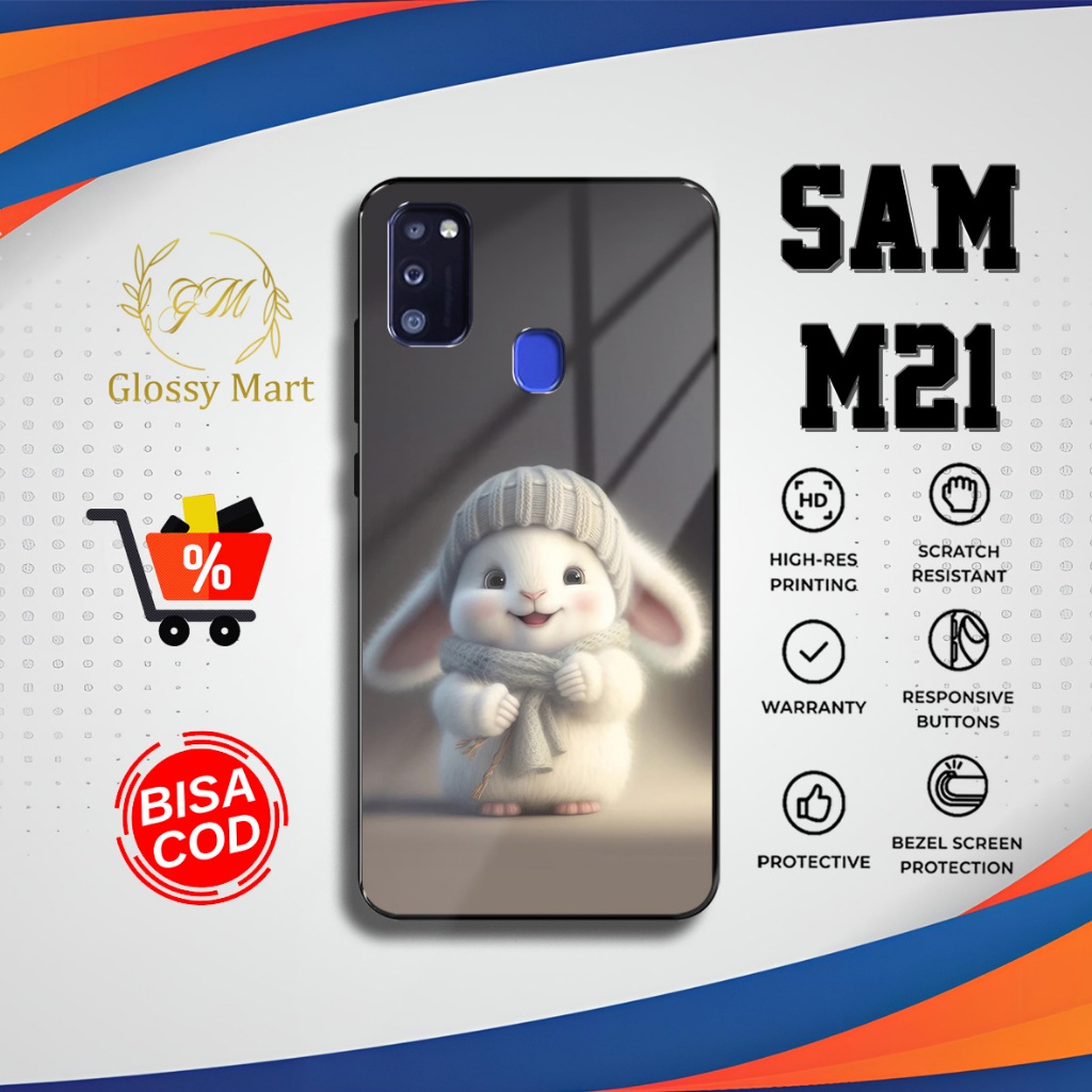 Case Samsung M21 Kelinci imut Casing Samsung M21 Hardcase Softcase Glossy Kesing Terlaris GlossyMart