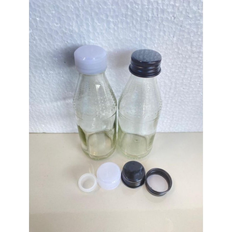 Botol kaca 150ml HM / Botol 150ml / Botol minum / Botol madu / Botol sirup / Botol Minum tutup plast