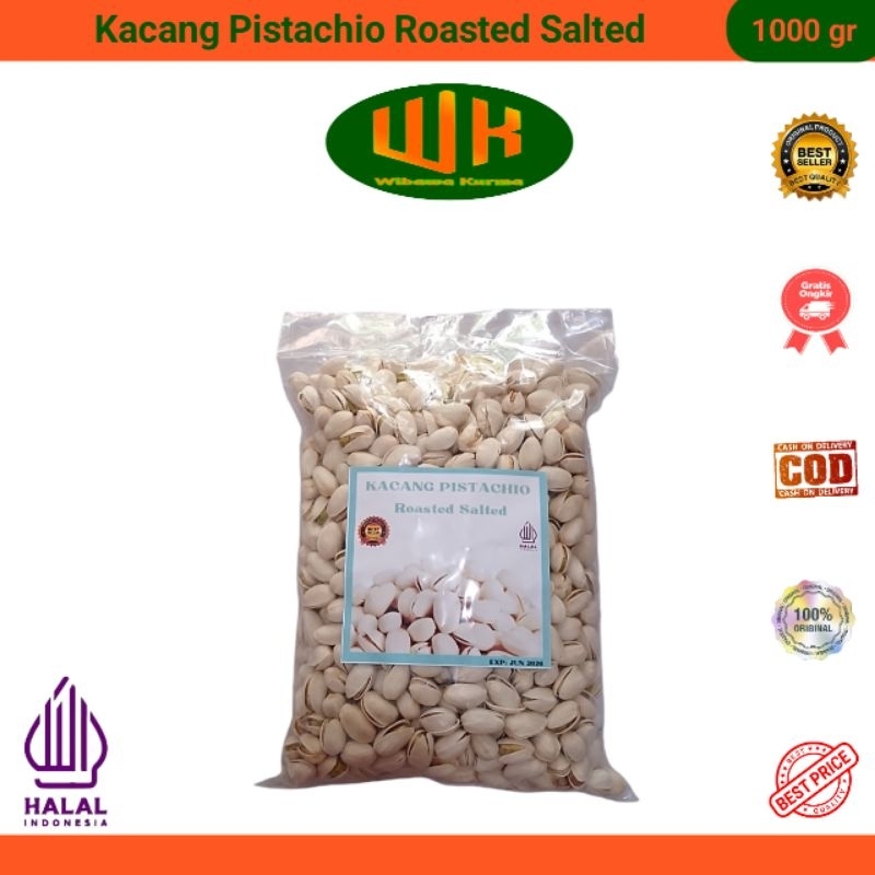 

Kacang Pistachio Panggang Roasted Salted 1kg Gurih Renyah