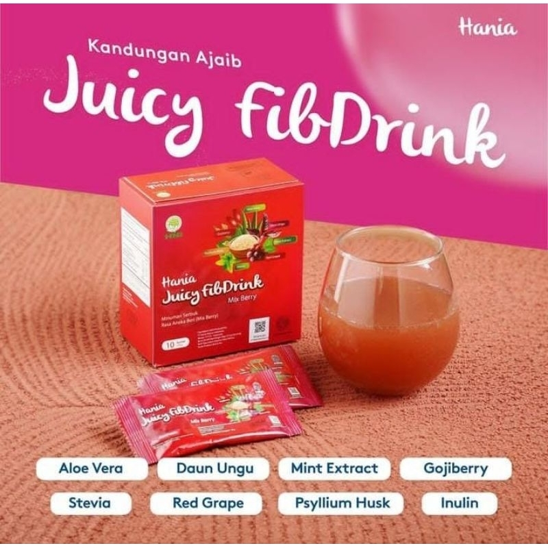 

Hania Juicy fibdrink, minuman serbuk herbal HNI