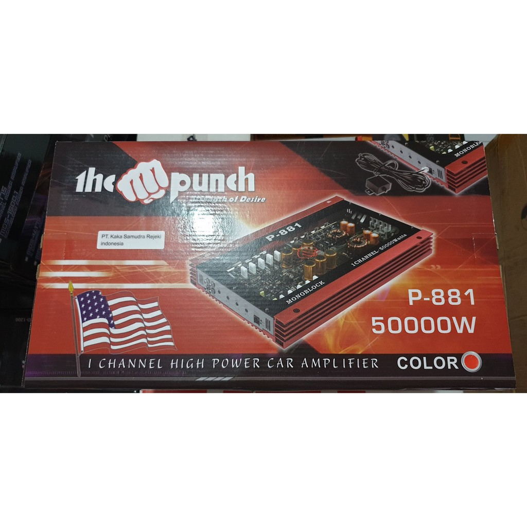 Power Moblock Mobil / Power Monoblock The Punch P881 Amplifier Subwoofer Mobil Power Monoblok Mobil