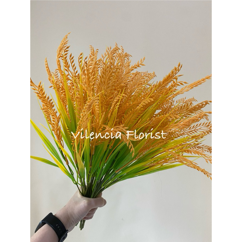 Tanaman rumput padi ilalang plastik palsu artificial dekorasi