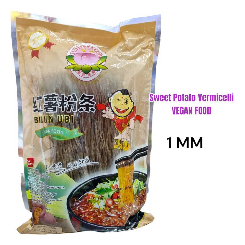 

Vermicelli Bihun Vegan FOOD 1mm dan 3mm 400 gram