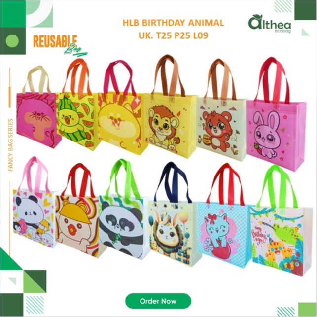 

ALTHEA Tas Ultah Anak | Goodie Bag Ulang Tahun | Tas Anak Ulang Tahun Bento Animal 25x25x9