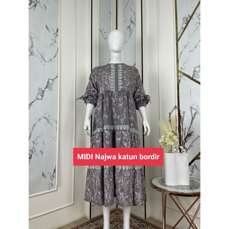 MIDI dress Najwa katun bordir