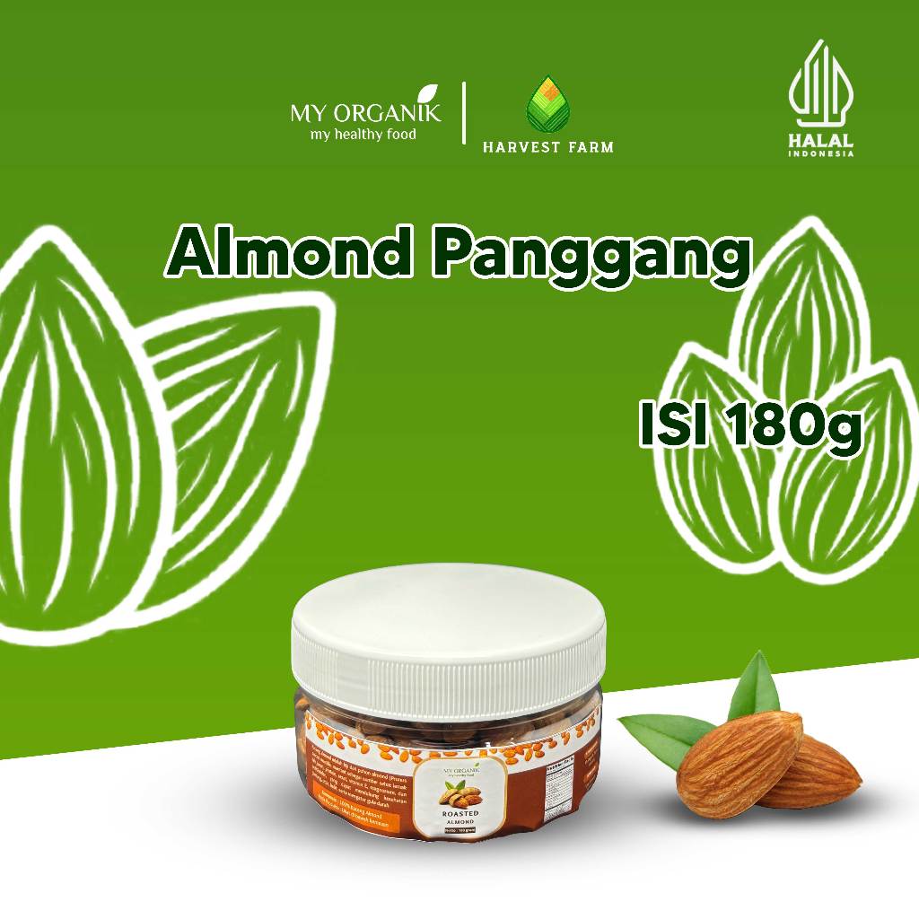 

My Organik Kacang Almond Panggang Kupas Mencegah anemia