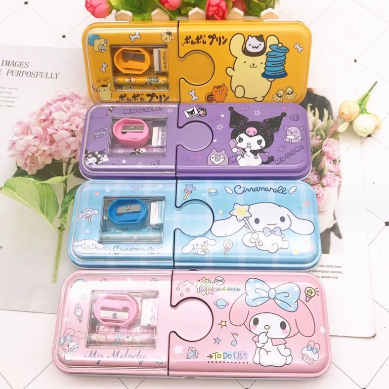 

SET Kotak Pensil 5in1 Sanrio Bening 2 Tingkat / Kotak Pensil Kaleng Anak Melody CInnamoroll Kuromi