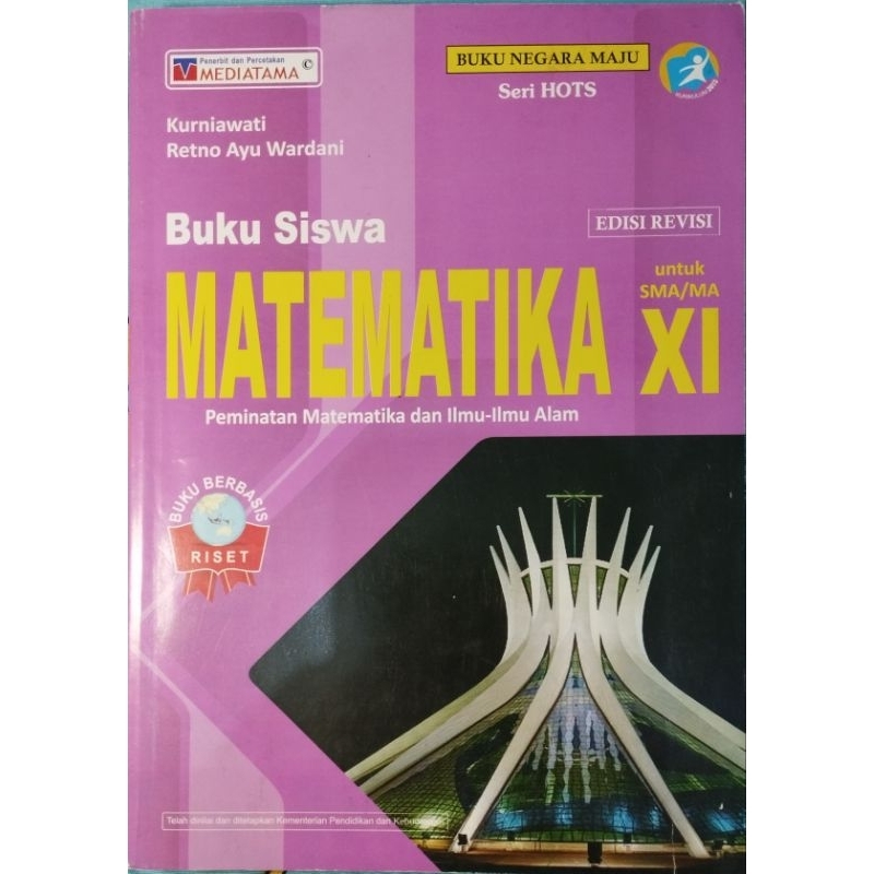 

BUKU SISWA MATEMATIKA PEMINATAN KELAS XI SMA/MA PENERBIT MEDIATAMA KURIKULUM 2013 [PRELOVED]