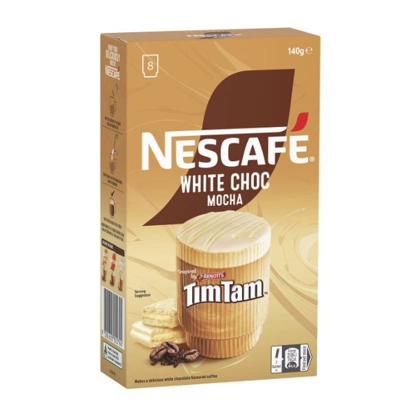 

Nescafe White Chocolate Mocha Tim Tam Coffee Sachets 8 Pack