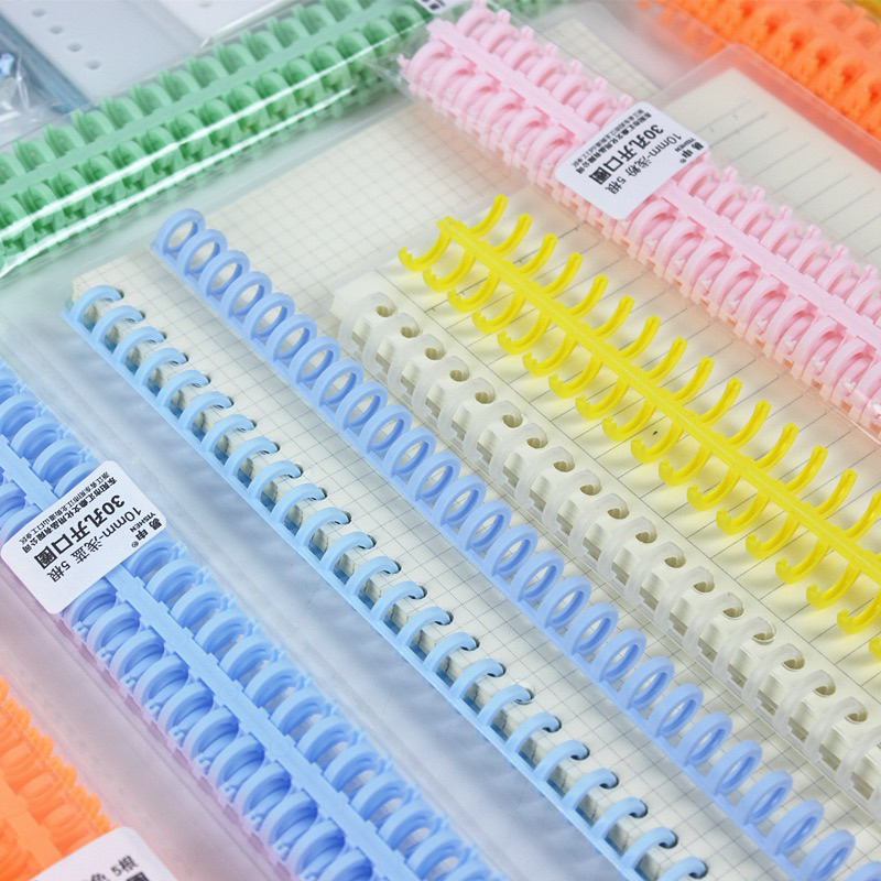 

DIY RING BINDER PLASTIK SPIRAL 30 HOLES LUBANG UNTUK LOOSE LEAF PAPER A4 B5 A5 A6 A7 PLASTIC BINDER