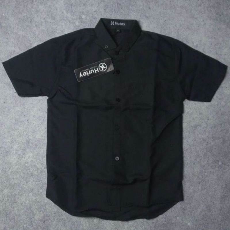 Kemeja anak laki-laki hitam polos // Kemeja anak lengan pendek // Kemeja warna hitam