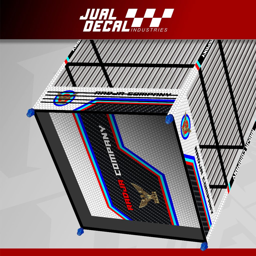 Stiker Decal Sangkar Kotak RADJA COMPANY Variasi Gepengan Kandang Burung Cendet Kacer Koper