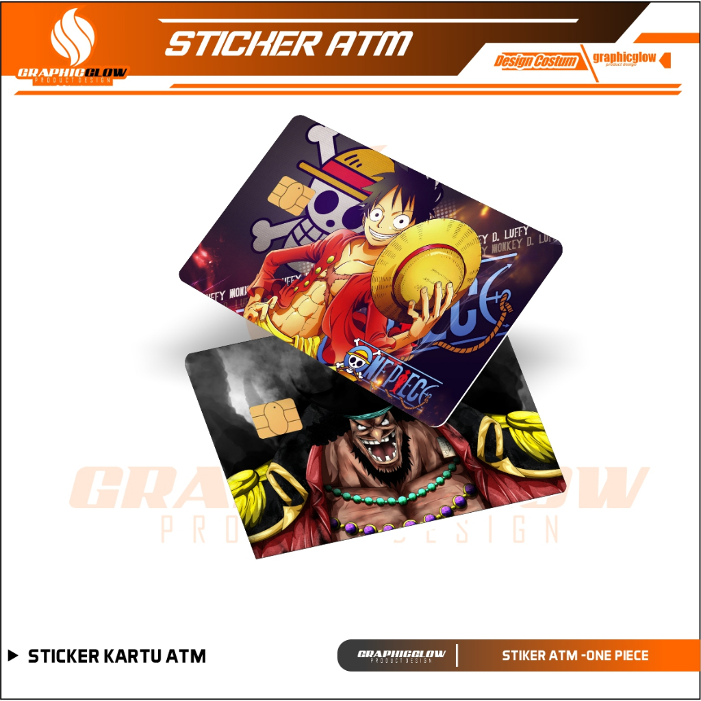 

ONE PIECE STIKER PELINDUNG KARTU SKIN CARD ATM SIM KTP E-MONEY STICKER LEM KUAT ANTI GORES ( SKIN / STICKER KARTU ATM )