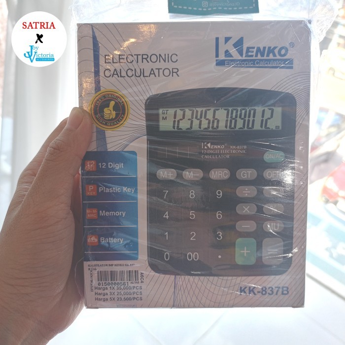 

Kalkulator Imp Kenko Kk-837b / Kalkulator Mini / Kalkulator 12 Digit Electronic