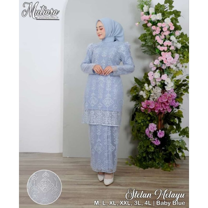 stelan Melayu mutiara / kebaya tunik / kebaya jumbo / kebaya wisuda / kebaya modern