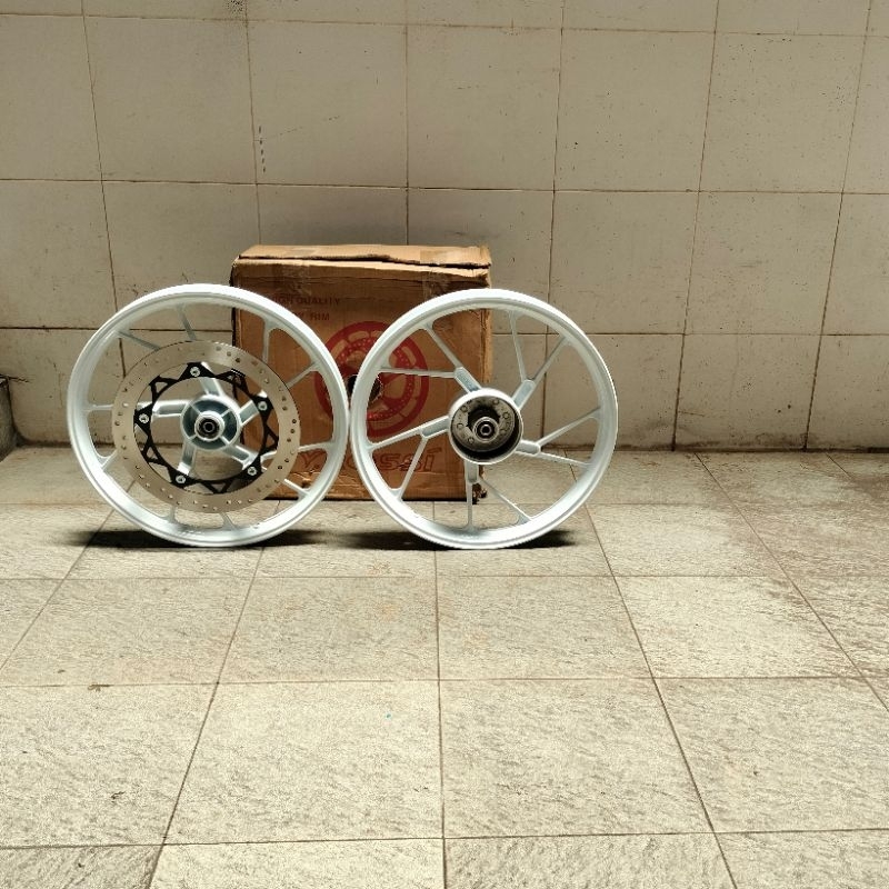 Pelk racing velk racing velg racing Jupiter MX V Rossi cakram akar giga disc putih