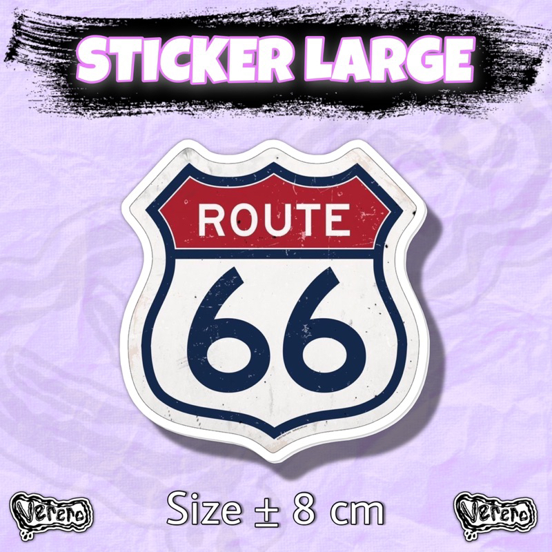 

Sticker Route 66 Large Laptop Helm Tumbler Vinyl Waterproof