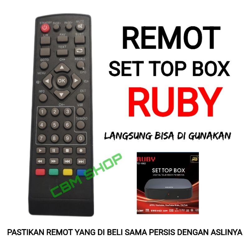 REMOTE REMOT STB RUBY REMOT SET TOP BOX RUBY