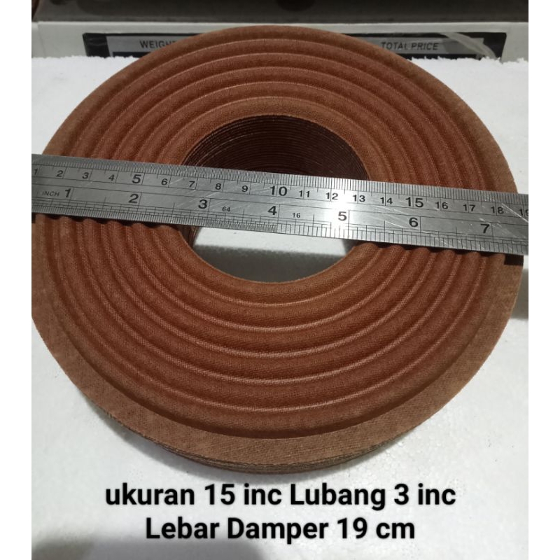Damper Speaker 15_18 inc Lubang 3 inc Lebar 19 cm