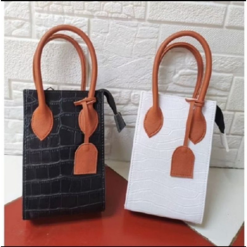 Tas selempang wanita Fit Bag croco/mini croco Andin/Sling bag Korean/ Tote bag
