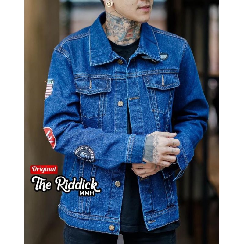 Jaket Denim Pria Jaket Jeans Logo Model Masa Kini