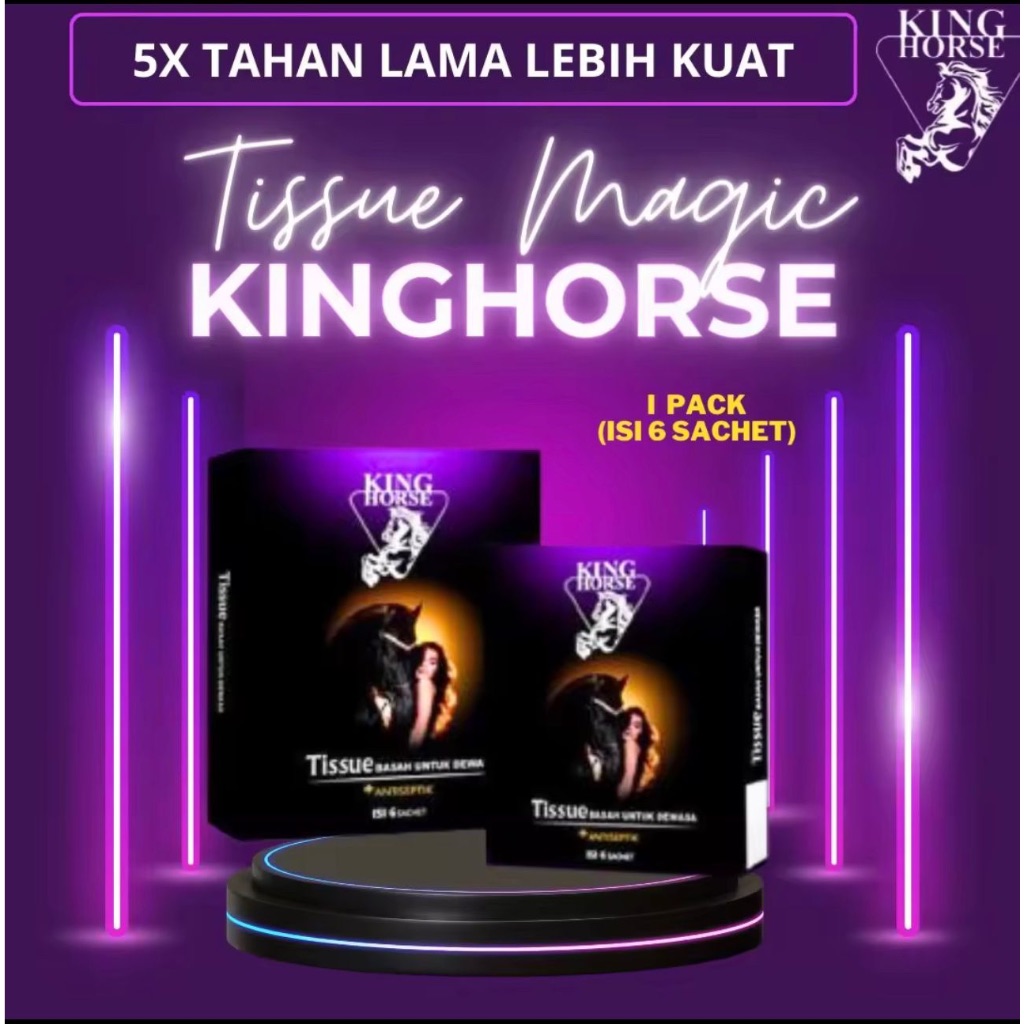 King Horse Tisu Magic Antiseptik Pria Tahan Lama 1Box Original BPOM / Tissue Mejik King Horse