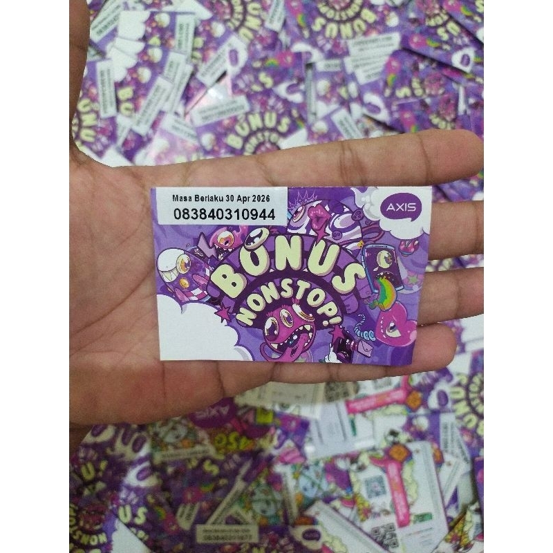 kartu perdana Axis kosongan 0k / belum registrasi isi 50 pcs