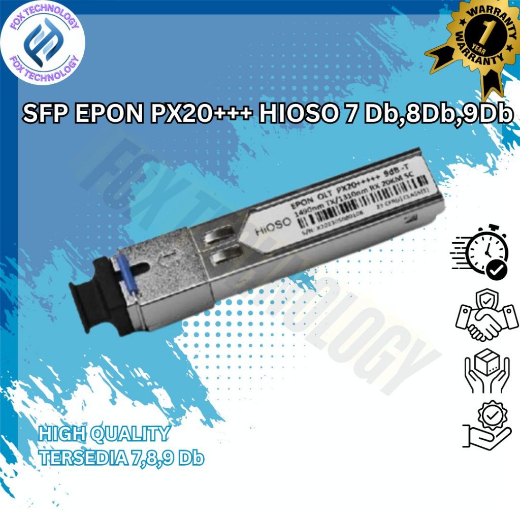 [𝐇𝐈𝐆𝐇 𝐐𝐔𝐀𝐋𝐈𝐓𝐘] Hioso EPON OLT SFP Module PX20+++ SFP Epon Hioso OLT PX20++++ 7 dB, 8 dB, 9 dB