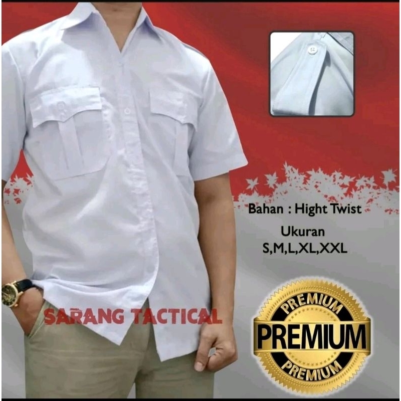 Baju Pdh Putih Tebal Kualitas Terjamin/Baju Putih PNS/Kemeja Putih Pdh/Kemeja Asn/Kemeja Kerja