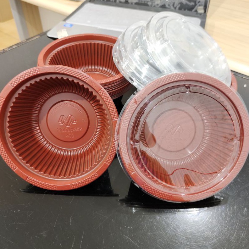 TERDAHSYAT Mangkok Plastik Bento 45ml  Tutup 25pcs  Mika Bento Rice Bowl  Mangkok Ramen