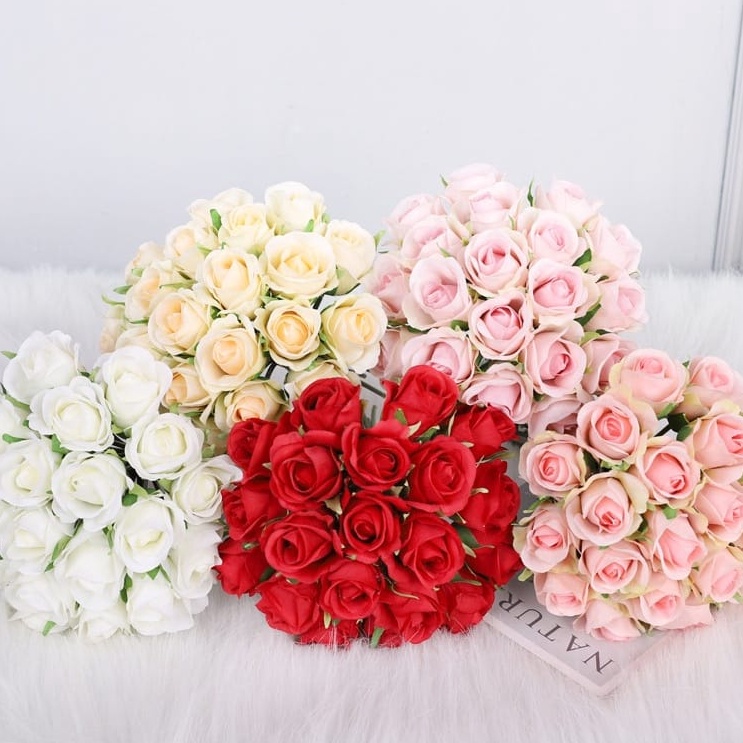 HEMAT Buket Bunga Mawar Besar  Buket Bunga Pernikahan  Hand Bucket Artificial Flower Rose Bunga Mawa