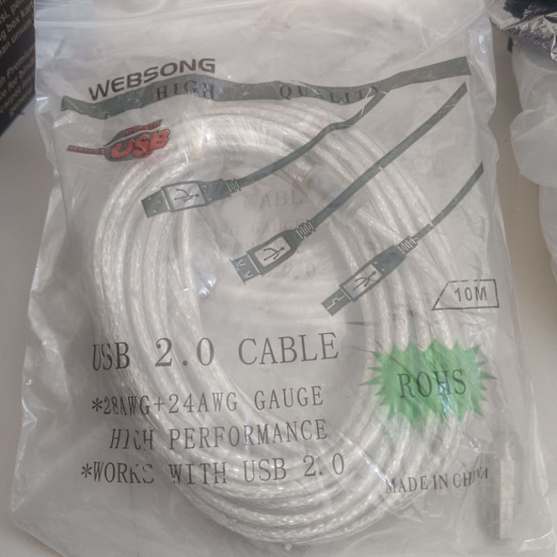KABEL USB PRINTER 2.0 WEBSONG 10M / KABEL PRINTER / KABEL USB PRINTER