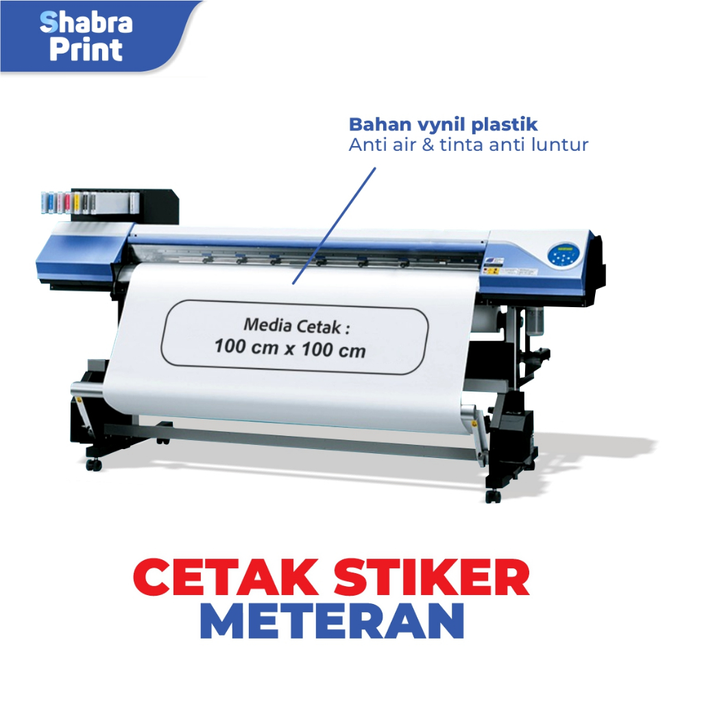 Cetak Sticker Vinyl Meteran Indoor Outdoor | Print Stiker Meteran