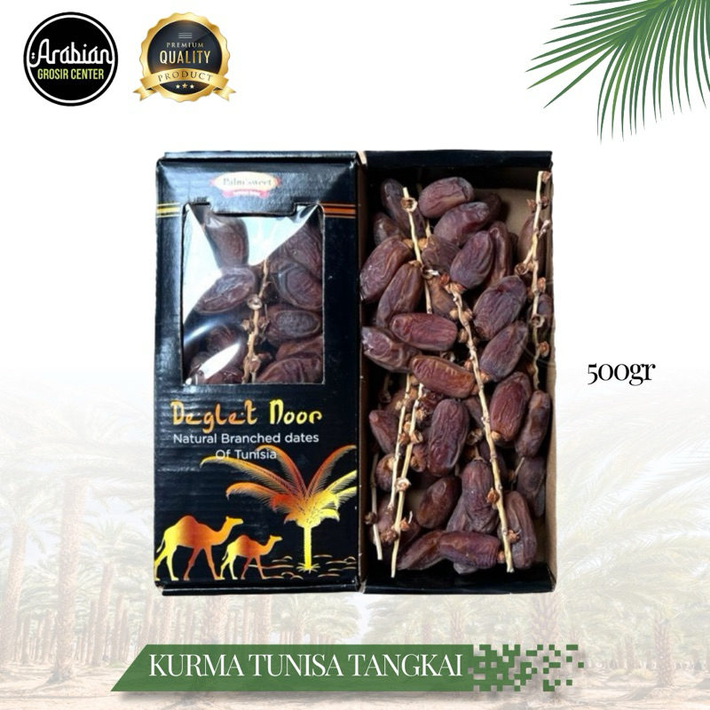 

Kurma Tunisia Palm Sweet 500 Gram / Korma Palmsweet 500gr Deglet Nour Bukan Palmfruit / Barari Algeria Dates