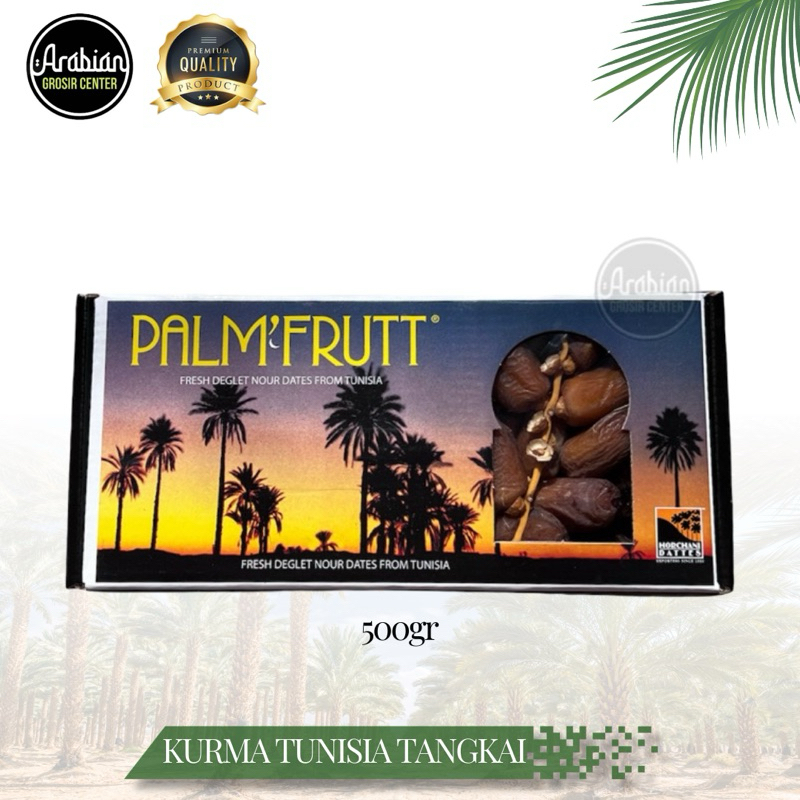

[Original !] Kurma Tunisia PalmFrutt Tangkai 500gr / Palmfruit Deglet