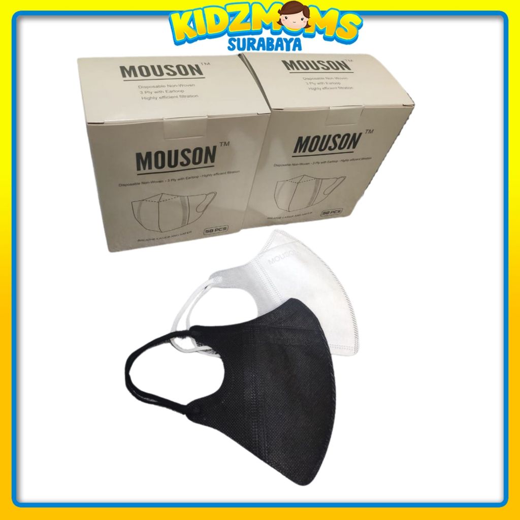 MOUSON Duckbill Masker Dewasa Earloop Isi 50pcs